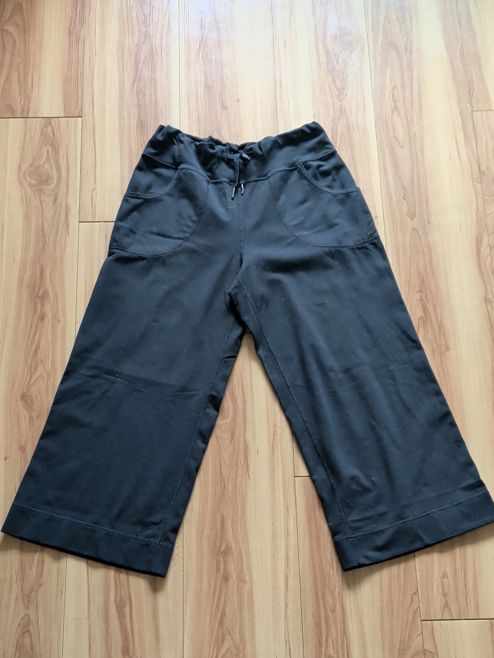 lululemon athletica Black Wide-Leg Drawstring Leggings